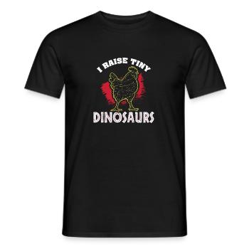 Poulet J’éduque Petits dinosaures Cadeau - T-shirt homme - noir - Devant - AI Model Male 178 light (178cm)
