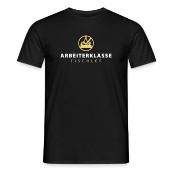 Working class carpenter with guild signs - Men's T-Shirt - black - Front - AI Model Male 178 light (178cm)