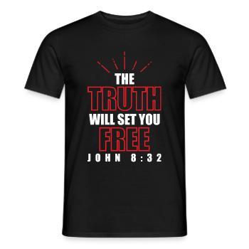 Bible vérité - T-shirt homme - noir - Devant - AI Model Male 178 light (178cm)
