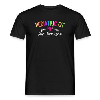 Ergothérapie pédiatrique OT - T-shirt homme - noir - Devant - AI Model Male 178 light (178cm)