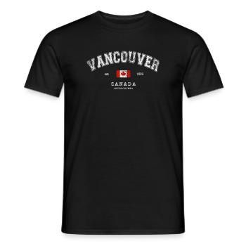Vancouver Canada - Men's T-Shirt - black - Front - AI Model Male 178 light (178cm)