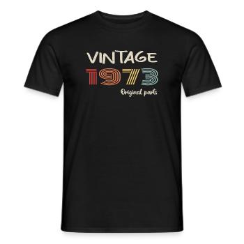 Original 1973 Vintage | Geburtstagsgeschenk 1973 - Männer T-Shirt - Schwarz - Vorne - AI Model Male 178 light (178cm)