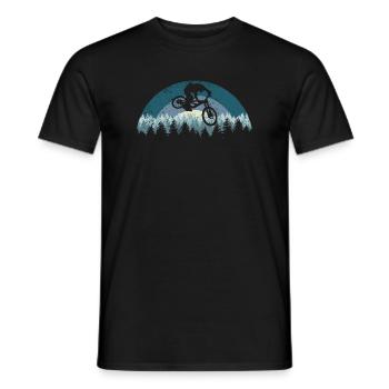 Forest Night MTB Jump - Männer T-Shirt - Schwarz - Vorne - AI Model Male 178 light (178cm)