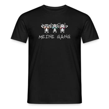 meine gang kühe bauernhof tiere landleben rinder - Männer T-Shirt - Schwarz - Vorne - AI Model Male 178 light (178cm)
