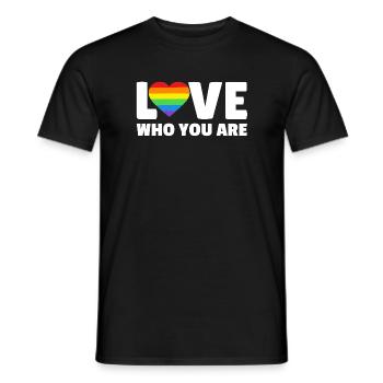 Aimez-vous qui vous êtes - T-shirt homme - noir - Devant - AI Model Male 178 light (178cm)