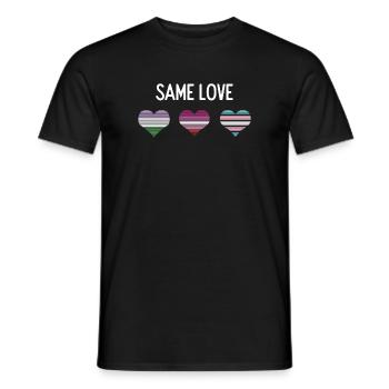 LGBTQ Pride Month - Same Love - Men's T-Shirt - black - Front - AI Model Male 178 light (178cm)