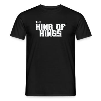 King of Kings of Kings imposing typography - Men's T-Shirt - black - Front - AI Model Male 178 light (178cm)