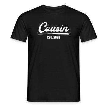 Cousin 2026 Cousins Birthday Anniversary Cousin - Men's T-Shirt - black - Front - AI Model Male 178 light (178cm)