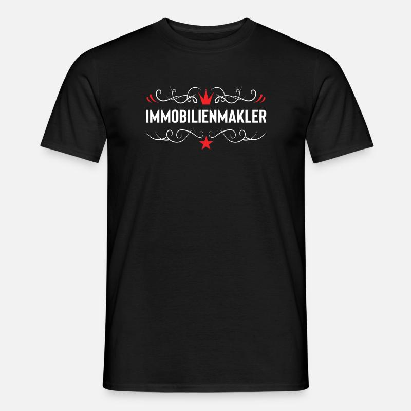 Immobilienmakler Beruf - Männer T-Shirt - Schwarz