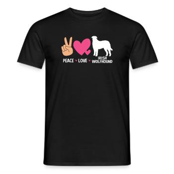 Irischer Wolfshund - Männer T-Shirt - Schwarz - Vorne - AI Model Male 178 light (178cm)