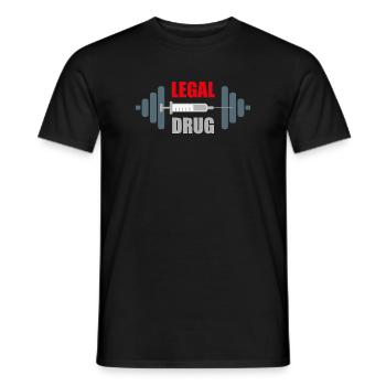 Gym Humor Lifting Addict - Men's T-Shirt - black - Front - AI Model Male 178 light (178cm)