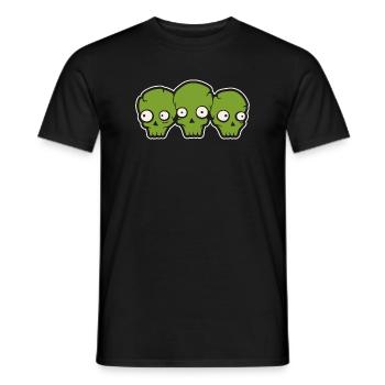 Totenköpfe  - Männer T-Shirt - Schwarz - Vorne - AI Model Male 178 light (178cm)