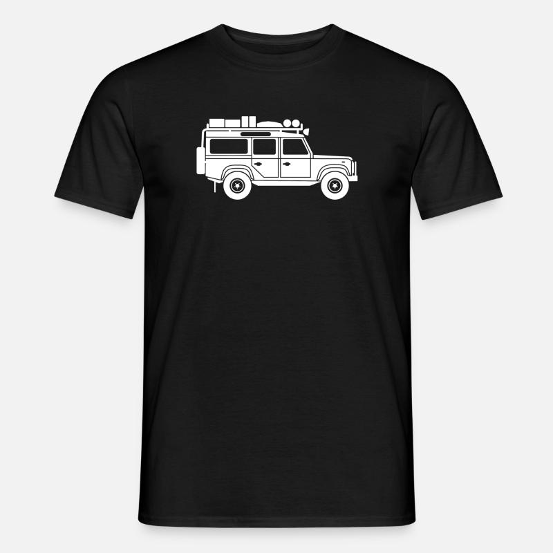 Defender D110-White - Männer T-Shirt - Schwarz