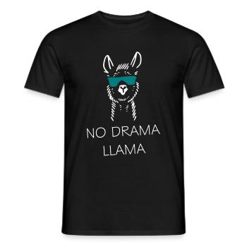 No drama llama gift idea - Men's T-Shirt - black - Front - AI Model Male 178 light (178cm)