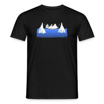 Eisberg Chillen - Männer T-Shirt - Schwarz - Vorne - AI Model Male 178 light (178cm)