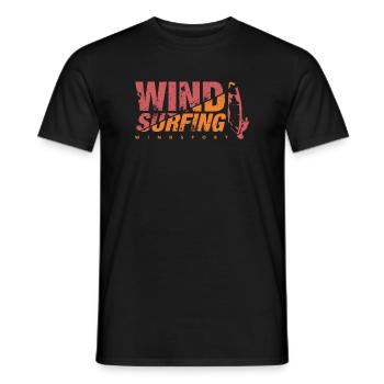 WINDSURFING Windsurfen - Männer T-Shirt - Schwarz - Vorne - AI Model Male 178 light (178cm)