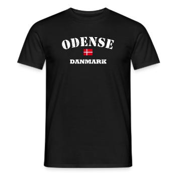 Odense Danmark - Men's T-Shirt - black - Front - AI Model Male 178 light (178cm)