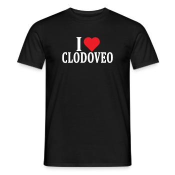 t-shirt J’adore Clovis t-shirt idée cadeau - T-shirt homme - noir - Devant - AI Model Male 178 light (178cm)