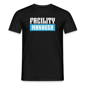 tshirt facility manager noir - T-shirt homme - noir - Devant - AI Model Male 178 light (178cm)