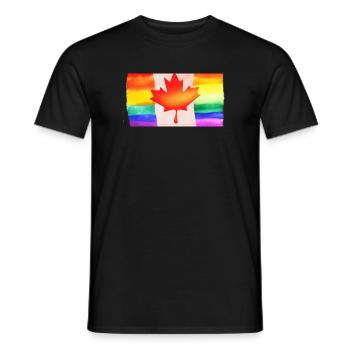 Kanada Flagge LGBTQ - Männer T-Shirt - Schwarz - Vorne - AI Model Male 178 light (178cm)
