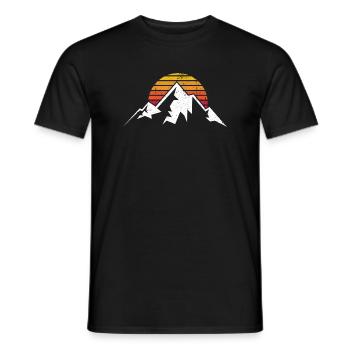 Sunset Ridge Bergsilhouette - Männer T-Shirt - Schwarz - Vorne - AI Model Male 178 light (178cm)