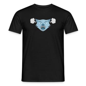 Wütender Wolf - Männer T-Shirt - Schwarz - Vorne - AI Model Male 178 light (178cm)