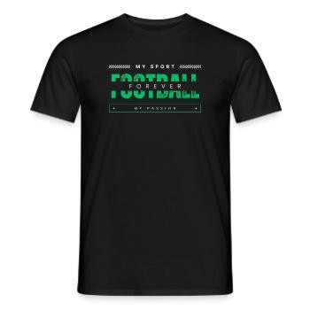 Football my sport my passion green - Men's T-Shirt - black - Front - AI Model Male 178 light (178cm)