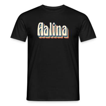 Aalina t-shirt t-shirt rétro idée cadeau vintage - T-shirt homme - noir - Devant - AI Model Male 178 light (178cm)