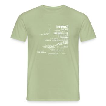 Ennemi - T-shirt homme - vert sauge - Devant - AI Model Male 178 light (178cm)