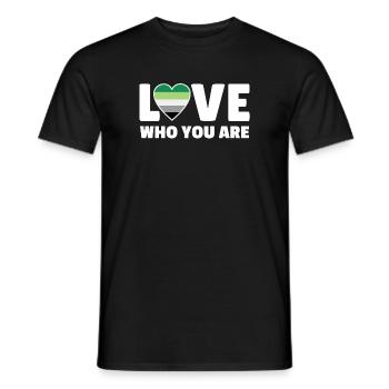 Liebe, wer du bist - Männer T-Shirt - Schwarz - Vorne - AI Model Male 178 light (178cm)