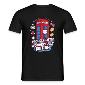 Kreatives britisches Design - Teatime-Charme - Männer T-Shirt - Schwarz - Vorne - AI Model Male 178 light (178cm)