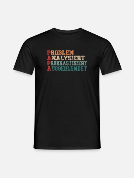 Papa - lustiger Spruch - Männer T-Shirt - Schwarz