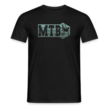 VTT Rétro Vintage VTT Vélo Vélo - T-shirt homme - noir - Devant - AI Model Male 178 light (178cm)