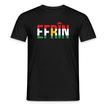 Kurdistan Kurds peace symbol with national flag - Men's T-Shirt - black - Front - AI Model Male 178 light (178cm)