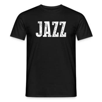 T-shirt de typographie en détresse jazz - T-shirt homme - noir - Devant - AI Model Male 178 light (178cm)