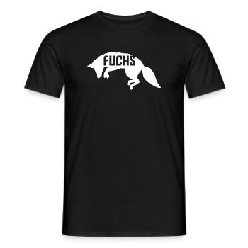 Fox in the Leap : style bande dessinée, kawaii et manga - T-shirt homme - noir - Devant - AI Model Male 178 light (178cm)