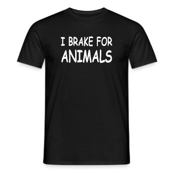 Dieren - Heren T-shirt - zwart - Voor - AI Model Male 178 light (178cm)