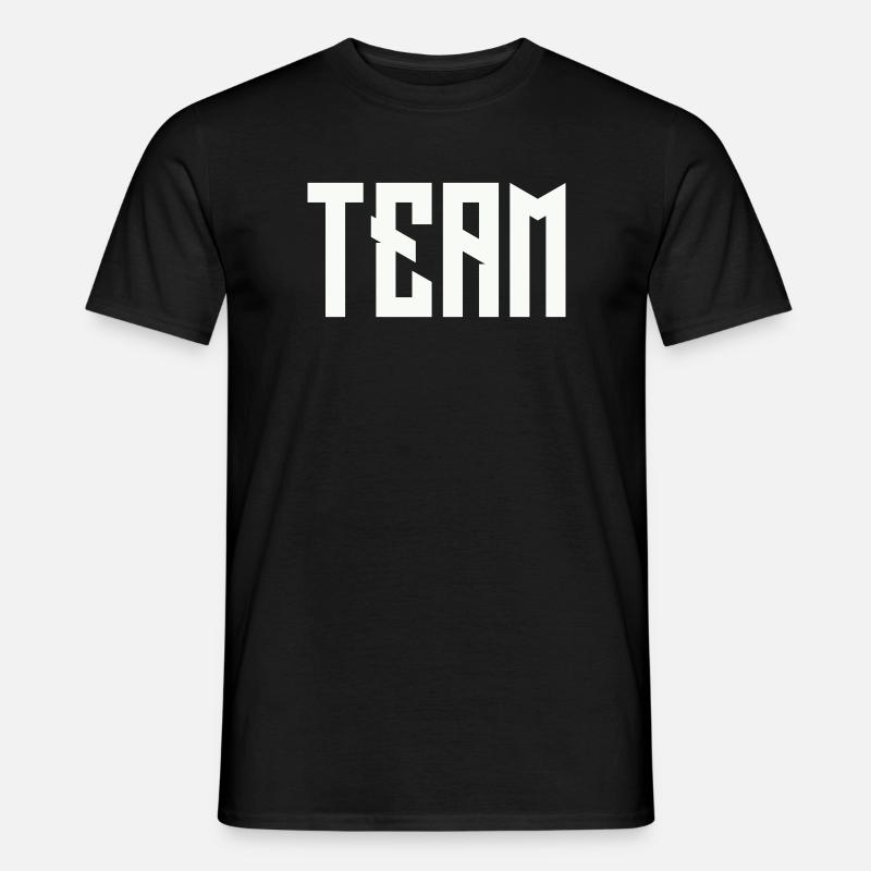 TEAM Blockschrift  - Männer T-Shirt - Schwarz