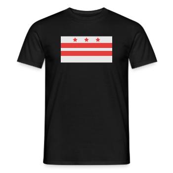 Washington flag - Men's T-Shirt - black - Front - AI Model Male 178 light (178cm)