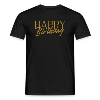 Bon anniversaire - T-shirt homme - noir - Devant - AI Model Male 178 light (178cm)