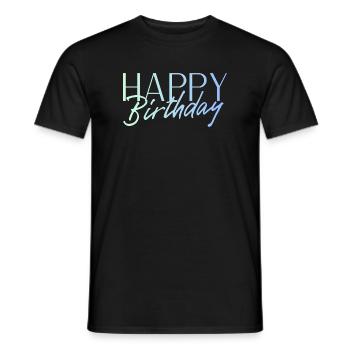 Bon anniversaire - T-shirt homme - noir - Devant - AI Model Male 178 light (178cm)
