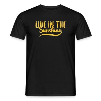 Live in the sunshine - Männer T-Shirt - Schwarz - Vorne - AI Model Male 178 light (178cm)