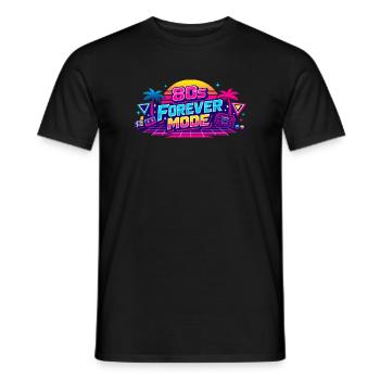 80er Forever Neon Retro - Männer T-Shirt - Schwarz - Vorne - AI Model Male 178 light (178cm)