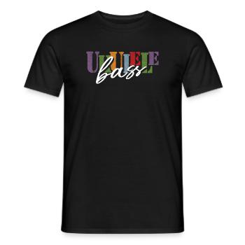 Ukulele Bass - Männer T-Shirt - Schwarz - Vorne - AI Model Male 178 light (178cm)