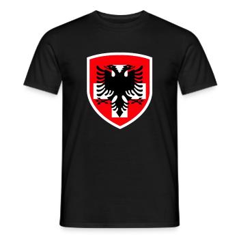 Albanien - Schweiz - Kosovo - Männer T-Shirt - Schwarz - Vorne - AI Model Male 178 light (178cm)