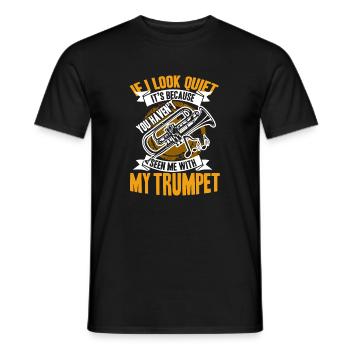Trompette m'a vu avec ma trompette - T-shirt homme - noir - Devant - AI Model Male 178 light (178cm)