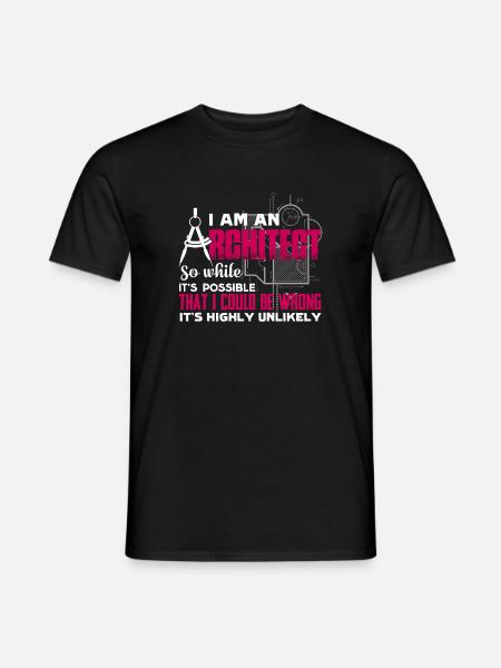 Architecte je suis un architecte - T-shirt homme - noir