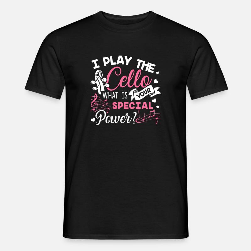 Cello Ich spiele das Cello - Männer T-Shirt - Schwarz