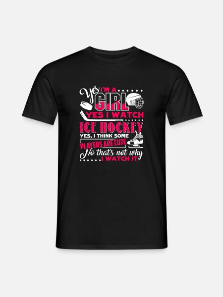 Eishockey Ich liebe Eishockey - Männer T-Shirt - Schwarz