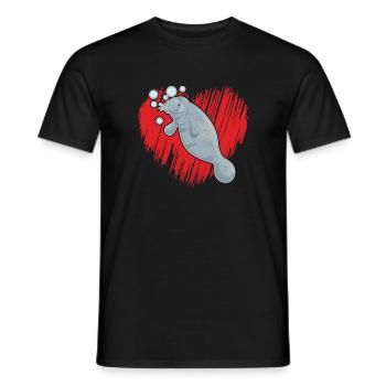 Lamantin lamantin d'amour - T-shirt homme - noir - Devant - AI Model Male 178 light (178cm)